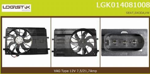 LGK LGK014081008 - Електромотор, вентилатор на радиатора vvparts.bg