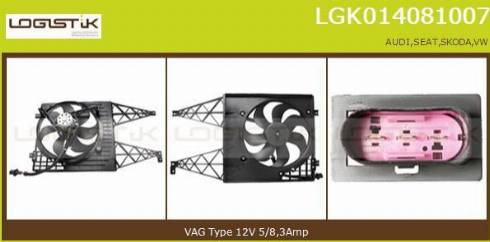LGK LGK014081007 - Вентилатор, охлаждане на двигателя vvparts.bg