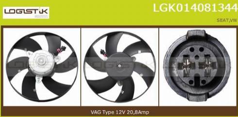 LGK LGK014081344 - Вентилатор, охлаждане на двигателя vvparts.bg