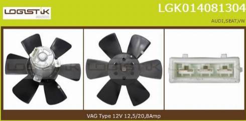 LGK LGK014081304 - Вентилатор, охлаждане на двигателя vvparts.bg
