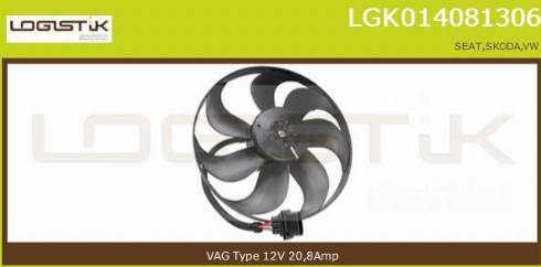 LGK LGK014081306 - Вентилатор, охлаждане на двигателя vvparts.bg