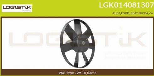 LGK LGK014081307 - Вентилатор, охлаждане на двигателя vvparts.bg