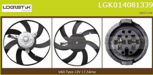 LGK LGK014081339 - Вентилатор, охлаждане на двигателя vvparts.bg