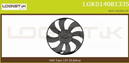 LGK LGK014081335 - Вентилатор, охлаждане на двигателя vvparts.bg