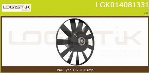 LGK LGK014081331 - Вентилатор, охлаждане на двигателя vvparts.bg