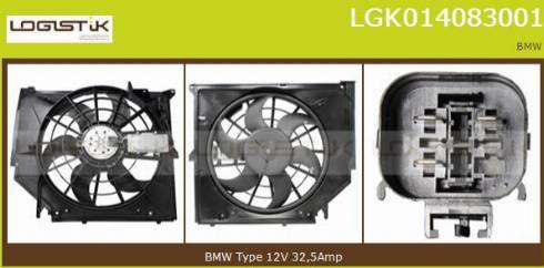 LGK LGK014083001 - Електромотор, вентилатор на радиатора vvparts.bg