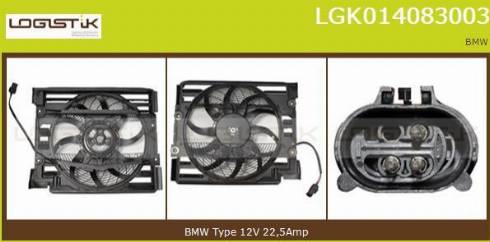 LGK LGK014083003 - Електромотор, вентилатор на радиатора vvparts.bg