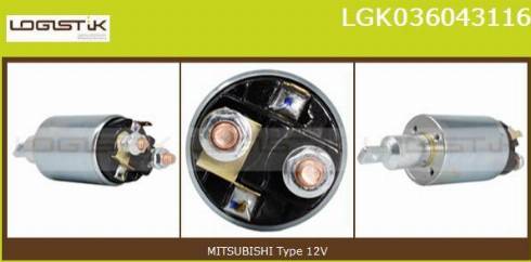 LGK LGK036043116 - Магнитен превключвател, стартер vvparts.bg