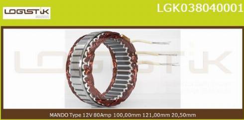 LGK LGK038040001 - Статор, генератор vvparts.bg
