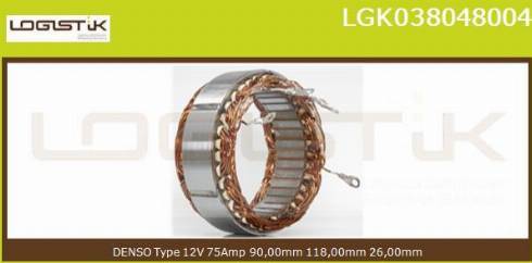 LGK LGK038048004 - Статор, генератор vvparts.bg