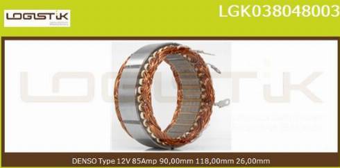 LGK LGK038048003 - Статор, генератор vvparts.bg