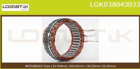 LGK LGK038043033 - Статор, генератор vvparts.bg