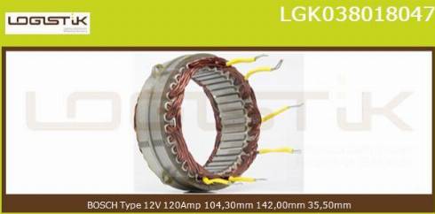 LGK LGK038018047 - Статор, генератор vvparts.bg