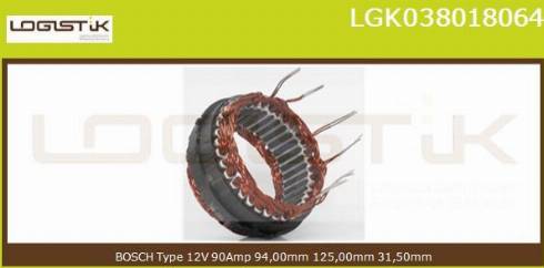 LGK LGK038018064 - Статор, генератор vvparts.bg