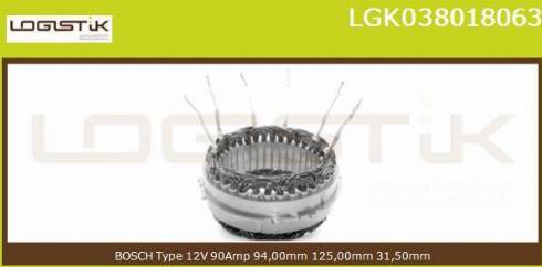 LGK LGK038018063 - Статор, генератор vvparts.bg