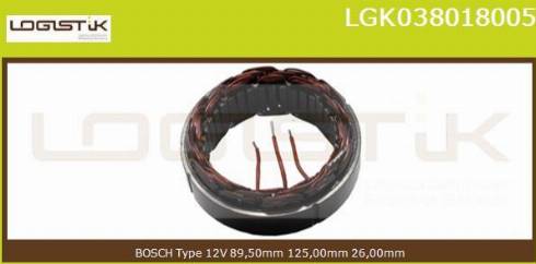 LGK LGK038018005 - Статор, генератор vvparts.bg