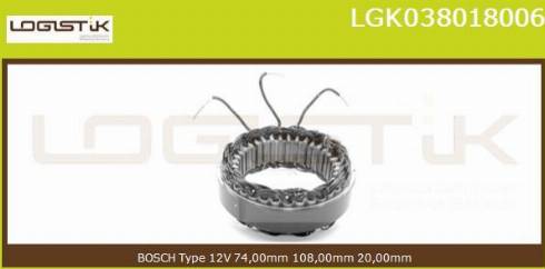 LGK LGK038018006 - Статор, генератор vvparts.bg