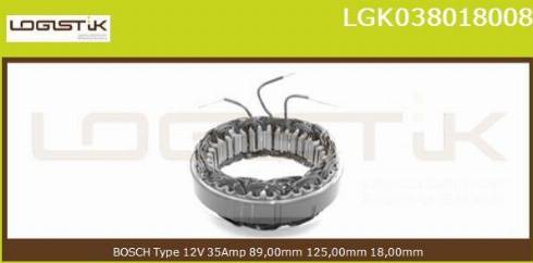 LGK LGK038018008 - Статор, генератор vvparts.bg