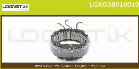 LGK LGK038018019 - Статор, генератор vvparts.bg