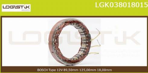 LGK LGK038018015 - Статор, генератор vvparts.bg