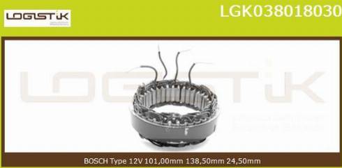 LGK LGK038018030 - Статор, генератор vvparts.bg