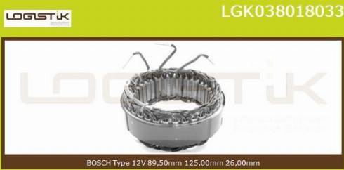 LGK LGK038018033 - Статор, генератор vvparts.bg