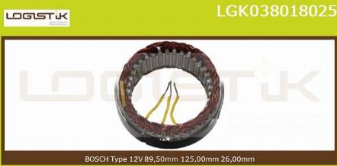 LGK LGK038018025 - Статор, генератор vvparts.bg