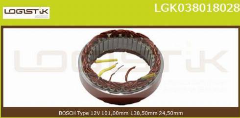 LGK LGK038018028 - Статор, генератор vvparts.bg