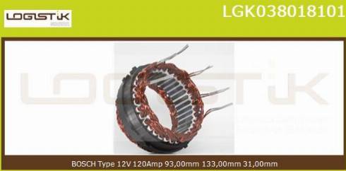 LGK LGK038018101 - Статор, генератор vvparts.bg