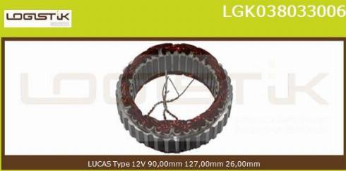 LGK LGK038033006 - Статор, генератор vvparts.bg