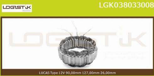 LGK LGK038033008 - Статор, генератор vvparts.bg