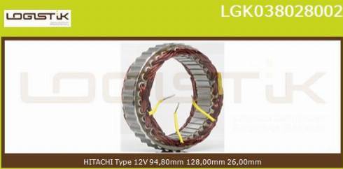 LGK LGK038028002 - Статор, генератор vvparts.bg