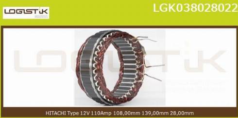 LGK LGK038028022 - Статор, генератор vvparts.bg