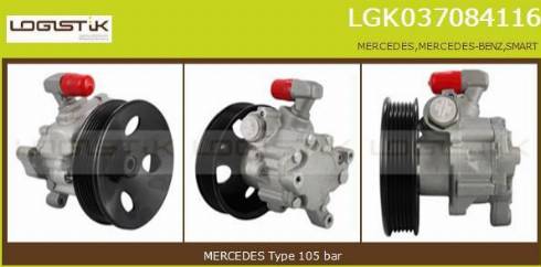 LGK LGK037084116 - Хидравлична помпа, кормилно управление vvparts.bg
