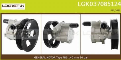 LGK LGK037085124 - Хидравлична помпа, кормилно управление vvparts.bg