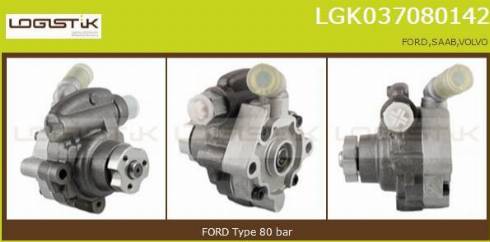 LGK LGK037080142 - Хидравлична помпа, кормилно управление vvparts.bg