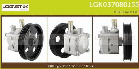 LGK LGK037080155 - Хидравлична помпа, кормилно управление vvparts.bg