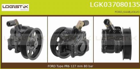 LGK LGK037080135 - Хидравлична помпа, кормилно управление vvparts.bg