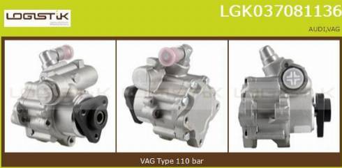 LGK LGK037081136 - Хидравлична помпа, кормилно управление vvparts.bg
