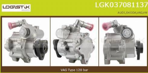 LGK LGK037081137 - Хидравлична помпа, кормилно управление vvparts.bg