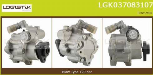 LGK LGK037083107 - Хидравлична помпа, кормилно управление vvparts.bg