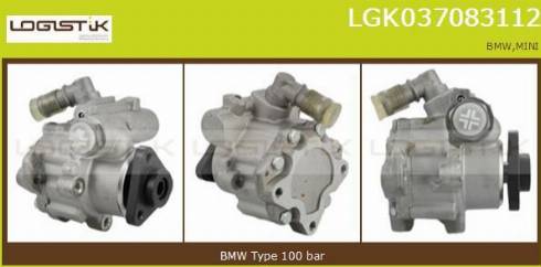 LGK LGK037083112 - Хидравлична помпа, кормилно управление vvparts.bg