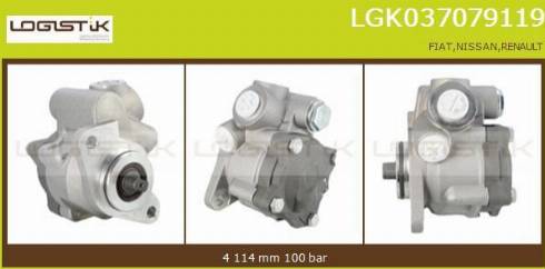 LGK LGK037079119 - Хидравлична помпа, кормилно управление vvparts.bg