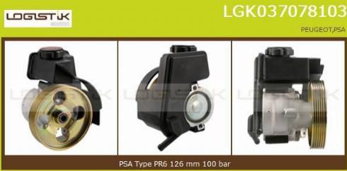 LGK LGK037078103 - Хидравлична помпа, кормилно управление vvparts.bg