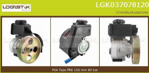 LGK LGK037078120 - Хидравлична помпа, кормилно управление vvparts.bg