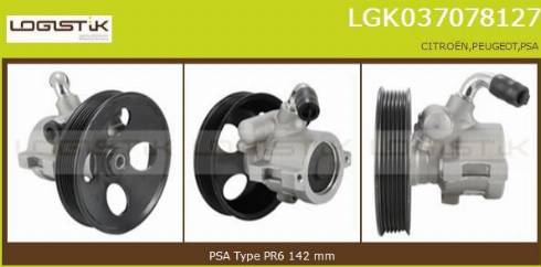LGK LGK037078127 - Хидравлична помпа, кормилно управление vvparts.bg