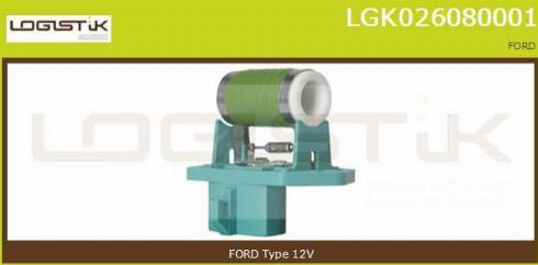 LGK LGK026080001 - Резистор, електромотор-вентилатор охлаждане vvparts.bg