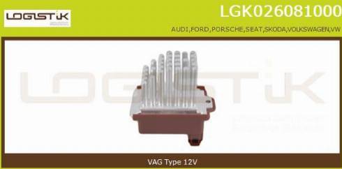 LGK LGK026081000 - Съпротивление, вентилатор за вътрешно пространство vvparts.bg