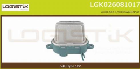 LGK LGK026081017 - Съпротивление, вентилатор за вътрешно пространство vvparts.bg