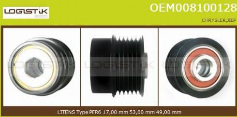 LGK OEM008100128 - Ремъчна шайба, генератор vvparts.bg